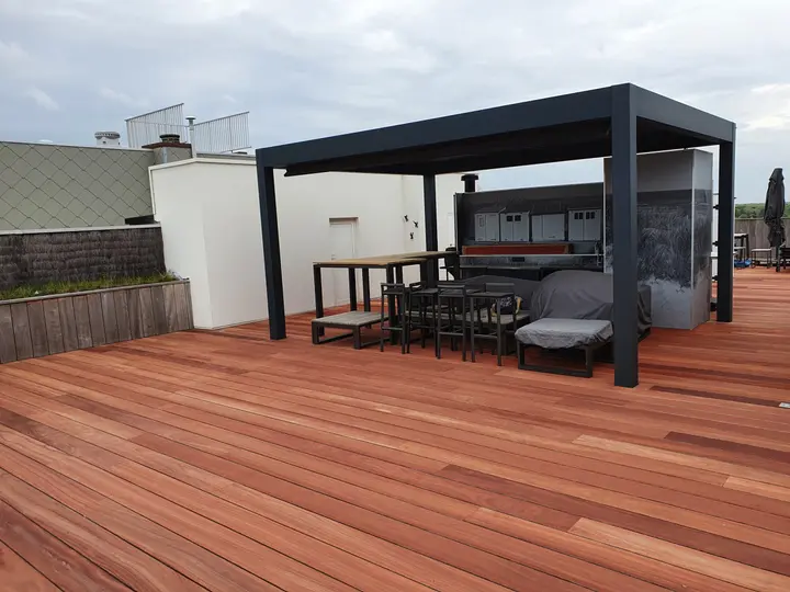 Hardhouten dakterras