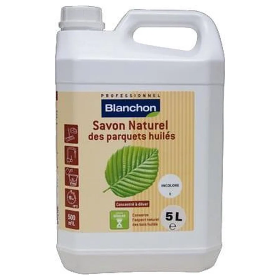 Blanchon Natuurlijke Zeep voor geolied parket, wit, 5 l