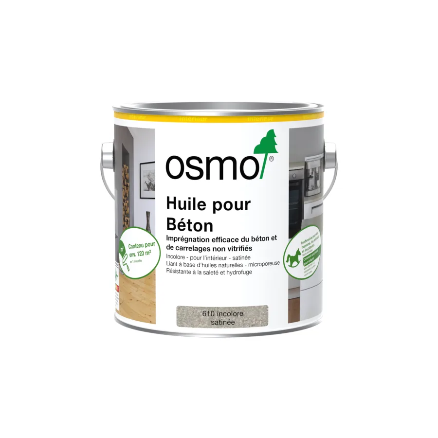 Osmo Beton Olie 610, kleurloos zijdemat, 0,75 l