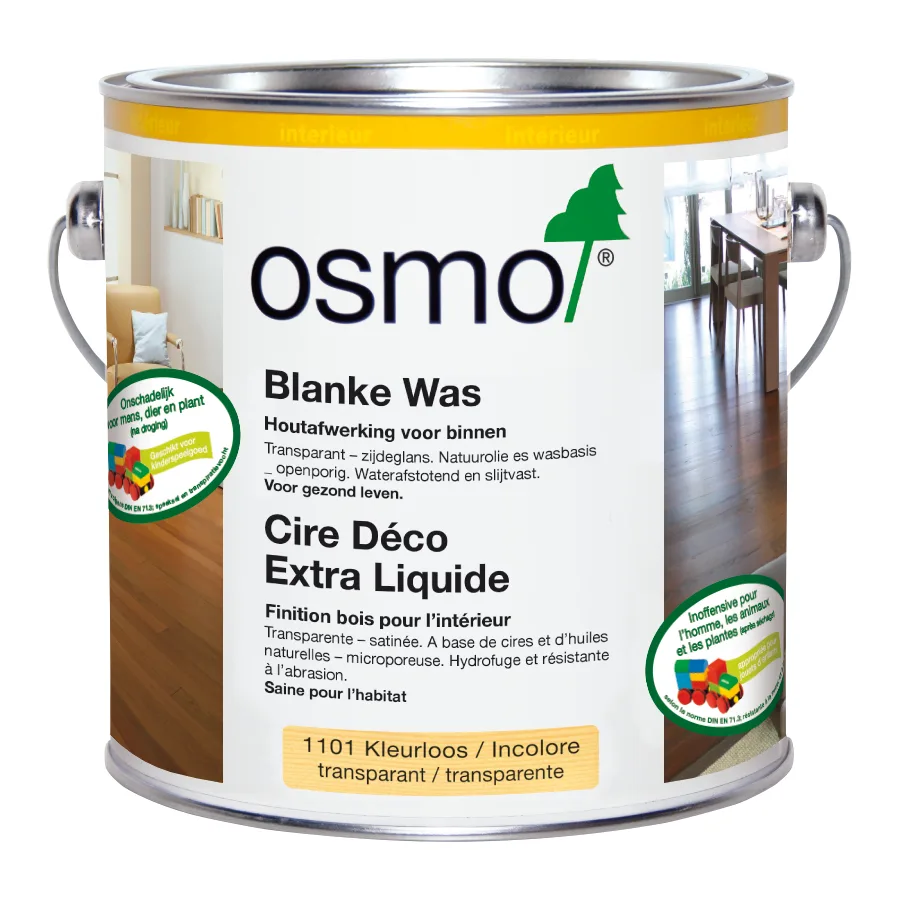 Osmo Blanke Was 1101, kleurloos zijdemat, 2,5 l