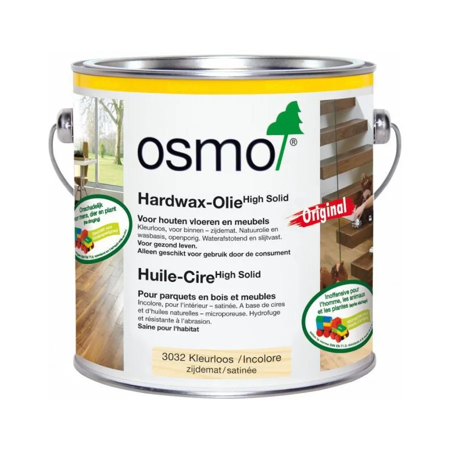 Osmo Hardwax-Olie Original 3032, kleurloos zijdemat, 0,75 l